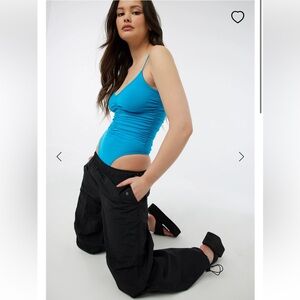 Ruched Spaghetti Strap Thong Body Suit